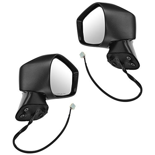 TRQ 2 Piece Driver and Passenger Side Mirror Assembly Set Electric Adjustment Heated No Memory Textured Compatible with 2013-2014 Scion FR-S SC1320109 SC1321109 - Image 3