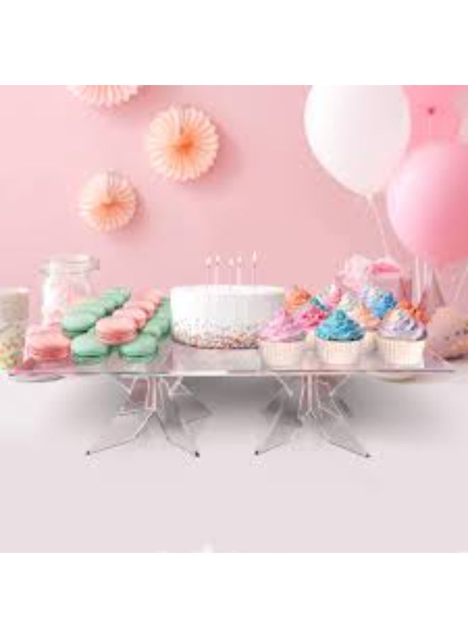 EMAAZZ LLC Premium Clear Acrylic Buffet Riser Stands Set – Modern Food Display Stand for Dessert, Cake, Appetizers & Catering | Elegant Serving Display for Parties, Hotels, Restaurants, Events & Home Buffet - Image 3