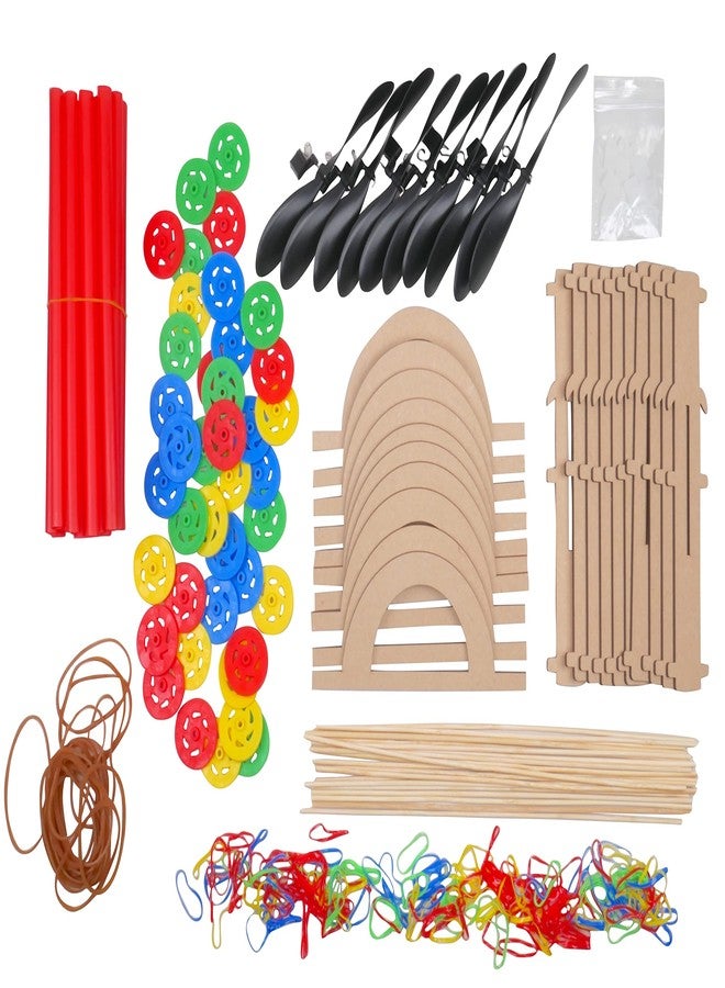 STEM Inventions Rubber Band Propeller Car Kit (10 Pack) - DIY STEM Activity for Kids, Complete Science & Engineering Project for Kids, Classroom Bulk Set, Ages 8 and up - Image 2