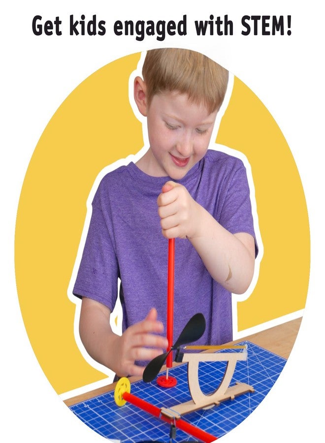 STEM Inventions Rubber Band Propeller Car Kit (10 Pack) - DIY STEM Activity for Kids, Complete Science & Engineering Project for Kids, Classroom Bulk Set, Ages 8 and up - Image 3