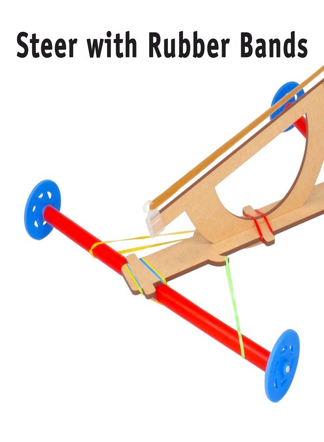 STEM Inventions Rubber Band Propeller Car Kit (10 Pack) - DIY STEM Activity for Kids, Complete Science & Engineering Project for Kids, Classroom Bulk Set, Ages 8 and up - Image 4