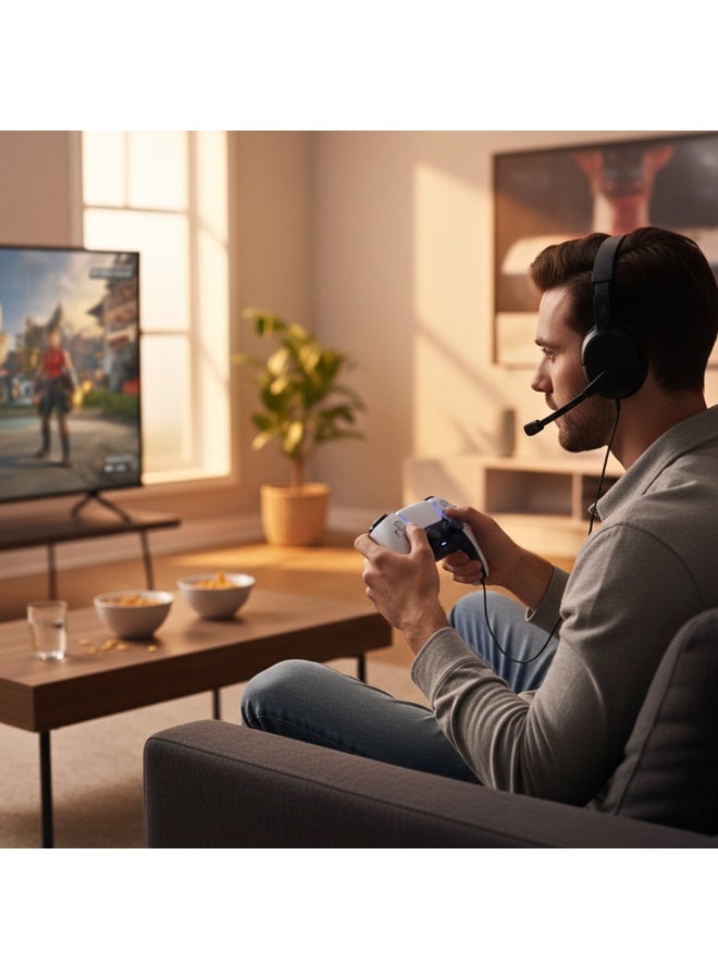 DualSense Wireless Gaming Controller – White | Advanced Haptic Feedback, Adaptive Triggers, Built-In Microphone & Motion Control – Compatible with Console Version 5 - Image 3