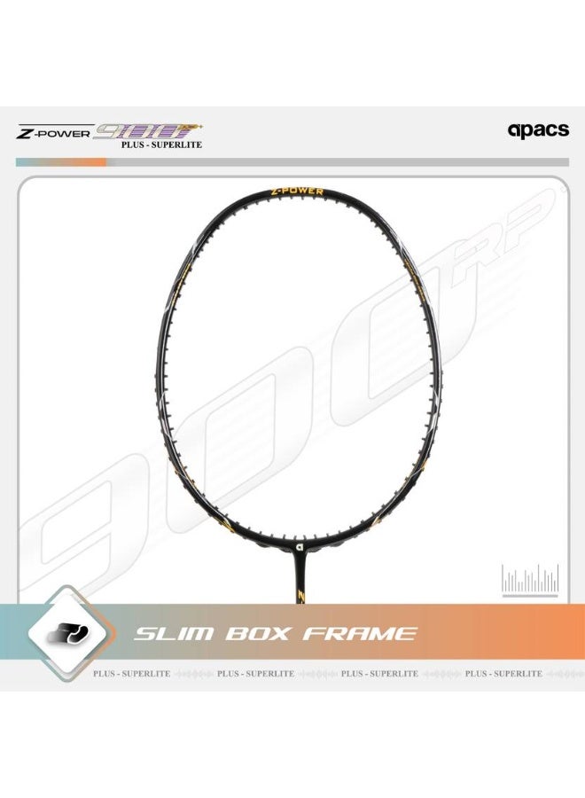 Apacs apacs Z Power 900 RP+ Super Lite (Lightweight, Extra Slim Shaft) 33LBS | Japan HMG Black Unstrung Badminton Racquet  (Pack of: 1, 75 g)  - Image 2