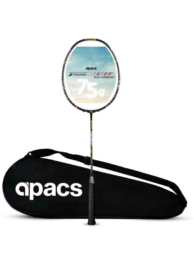 Apacs apacs Z Power 900 RP+ Super Lite (Lightweight, Extra Slim Shaft) 33LBS | Japan HMG Black Unstrung Badminton Racquet  (Pack of: 1, 75 g)  - Image 1