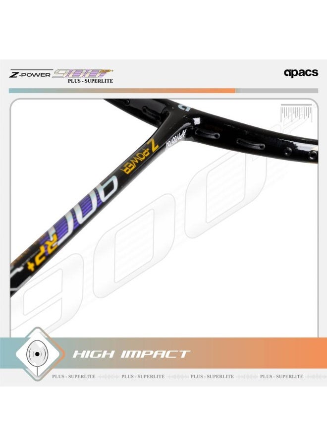 Apacs apacs Z Power 900 RP+ Super Lite (Lightweight, Extra Slim Shaft) 33LBS | Japan HMG Black Unstrung Badminton Racquet  (Pack of: 1, 75 g)  - Image 4