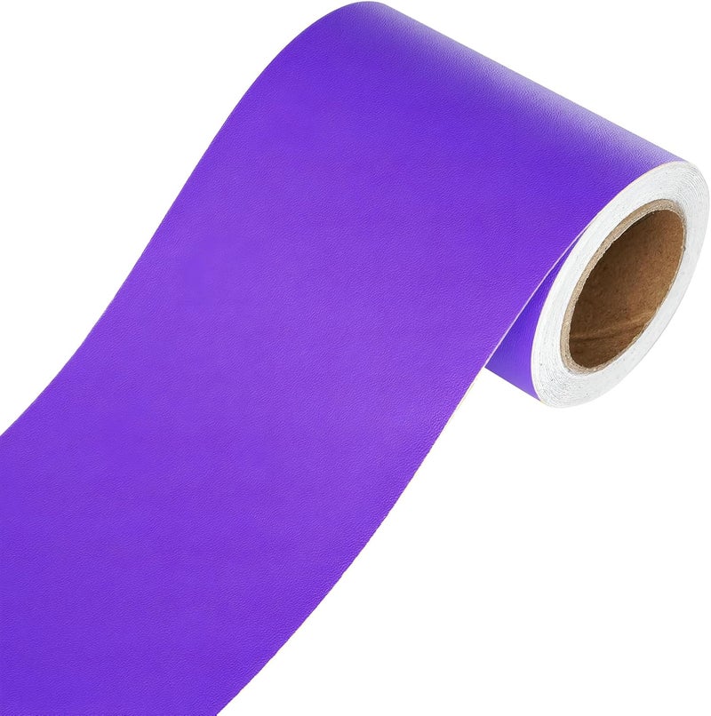 MUNIKESH CREATION Dark Purple Colour Wallpaper Border Peel and Stick Dark Purple Contact Paper for Countertops Border, Wall Corners Stickers and Wall Decor Waterproof Self Adhesive 4x240 Inch - Image 1