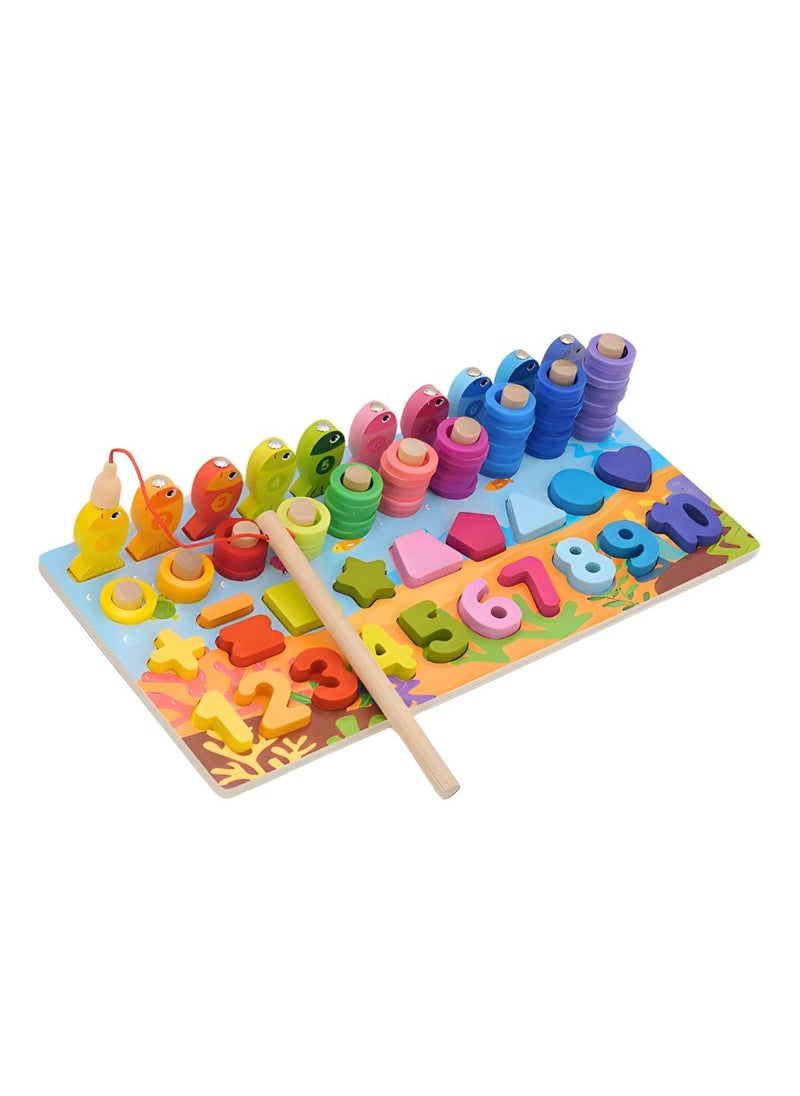 6-In-1 Wooden Educational T 3+ Years  - Image 2