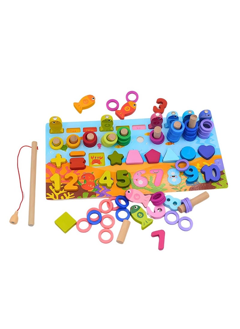 6-In-1 Wooden Educational T 3+ Years  - Image 3