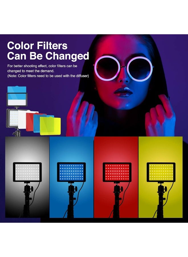 Neewer Renewed - Neewer 2 Packs Dimmable 5600K USB LED Video Light with Adjustable Tripod Stand/Color Filters for Tabletop/Low Angle Shooting, Colorful LED Lighting, Product Portrait Youtube Video Photography - Image 5