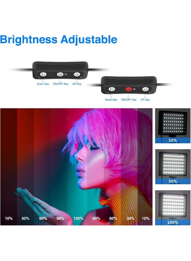 Neewer Renewed - Neewer 2 Packs Dimmable 5600K USB LED Video Light with Adjustable Tripod Stand/Color Filters for Tabletop/Low Angle Shooting, Colorful LED Lighting, Product Portrait Youtube Video Photography - Image 4