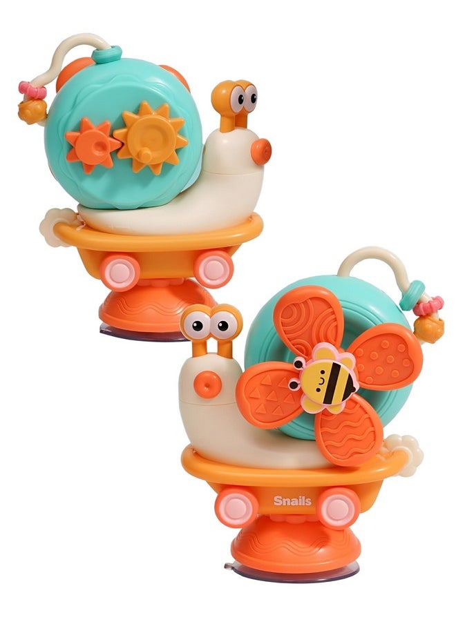 Toyshine Toyshine Spin and Stimulate Soothing Sensory High Chair Snail Toy with Suction Cup Spinner Montessori Toys for Babies Infants and Toddlers  - Image 1