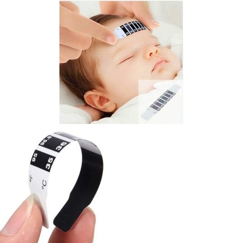Dr. Care شريط حرارة الجبين البلاستيكي مكب لقياس درجة حرارة الجسم للأطفال من 0 إلى 5 سنوات (عبوة من 3) - Image 2
