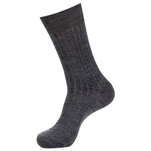 Bonjour Men's Rib Woollen Crew Socks - Anthra - Image 2