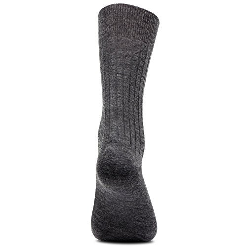 Bonjour Men's Rib Woollen Crew Socks - Anthra - Image 3