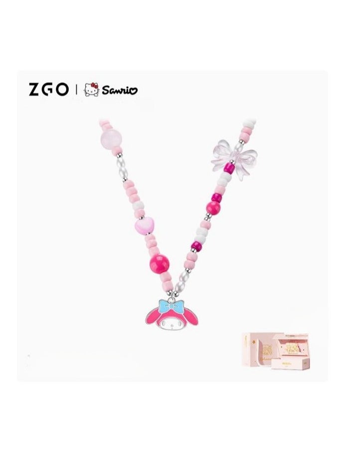 ZGO Bow Necklace, Children's Sweet girl Dopamine Necklace  - Image 1