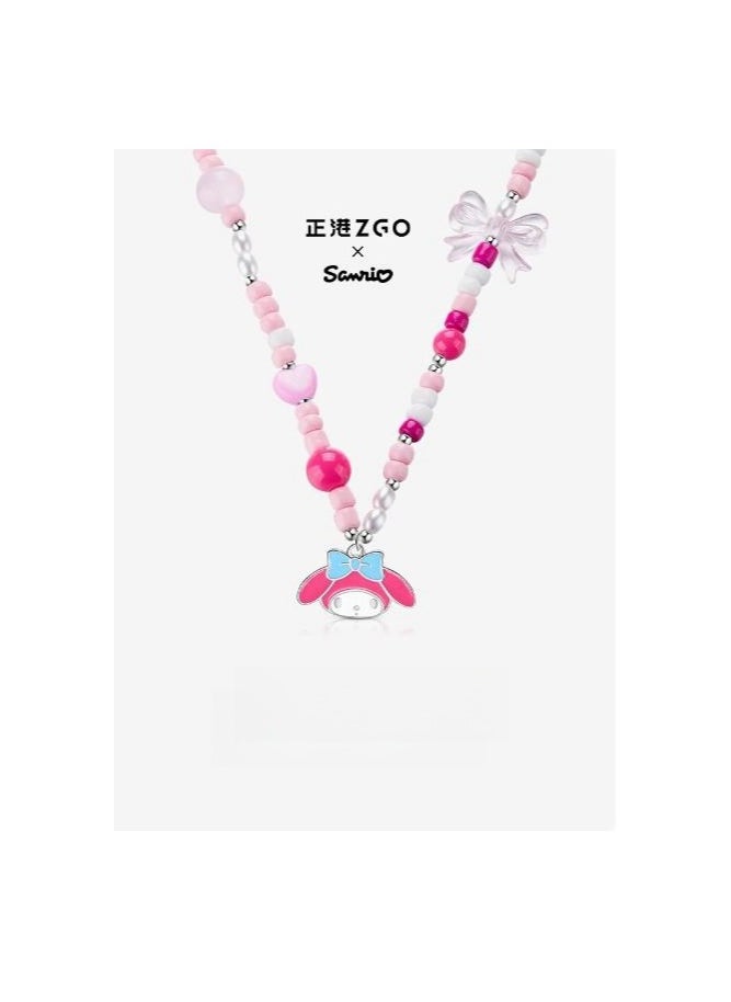 ZGO Bow Necklace, Children's Sweet girl Dopamine Necklace  - Image 2