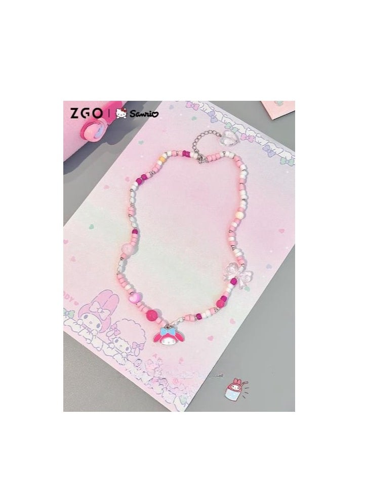 ZGO Bow Necklace, Children's Sweet girl Dopamine Necklace  - Image 3