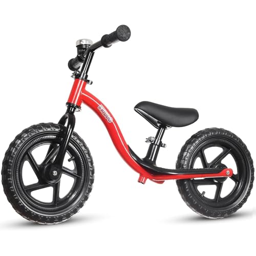 KRIDDO Toddler Balance Bike 2 Year Old Age 24 Months to 5 Years Old Early Learning Interactive Push Bicycle with Steady Balancing Gift Bike for 25 Boys Girls Red - Image 1