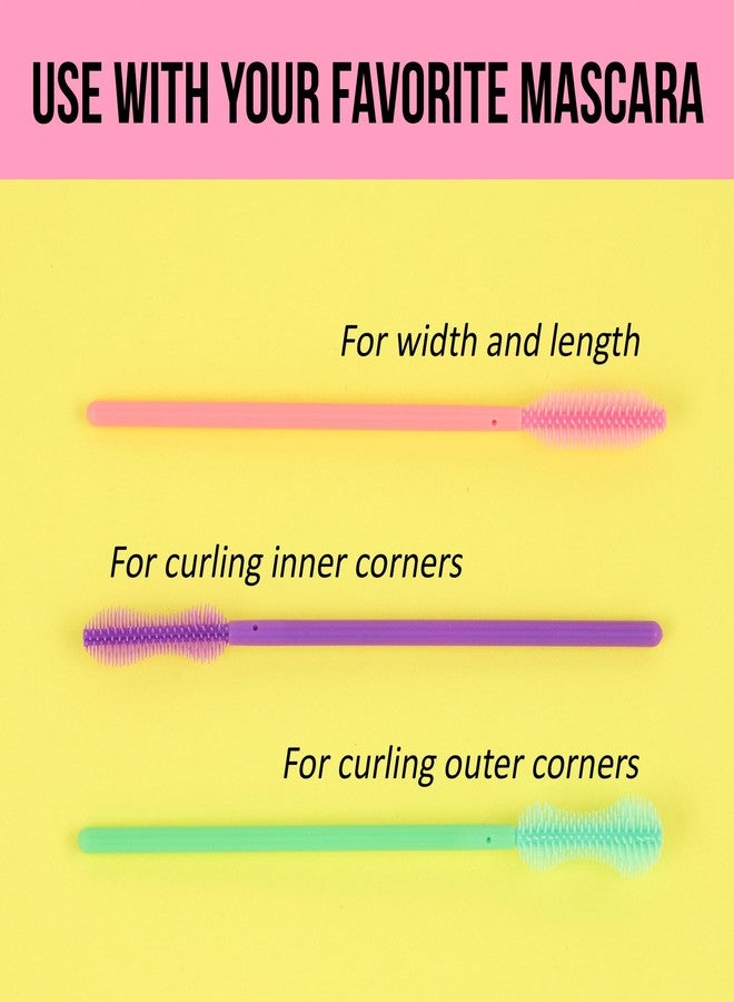 FOREVER 21 Mascara Wands - 25pc Lash Spoolies, Disposable Mascara Wands w/Multi-Shaped Wand Heads for Applying & Separating Lashes - Image 3