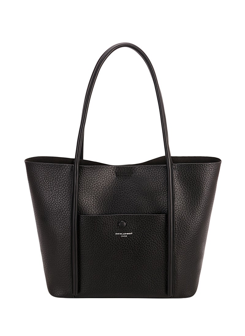 David Jones David Jones Small hand-held tote bag in grained imitation leather Tote Bag Handbag for Women 