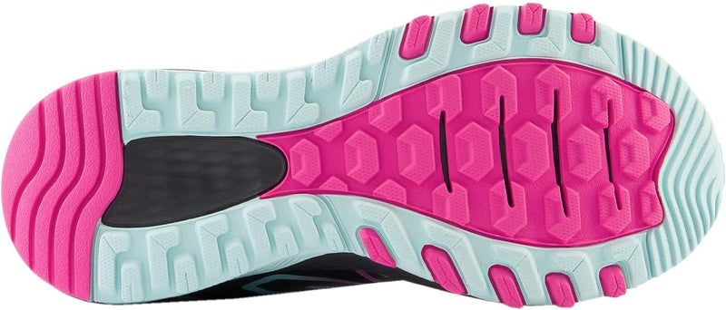New Balance Women's 410v8 Trail Running Shoes, Black/Bright Cyan/Hi-pink, 5 Wide - Image 5