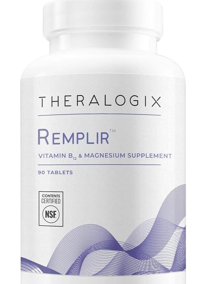 ثيرالوجيكس ريمبلر - مكمل غذائي - فيتامين ب12 ومكمل مغنيسيوم مستخلب - 90 كبسولة