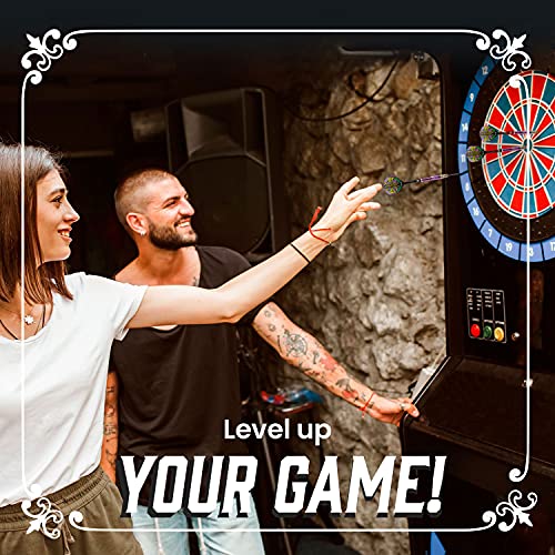 Shot سهام دارتس حديدية، زين ساتوري (22غ/ 24غ/ 25غ)، براميل من التنجستن بنسبة 90%، متوازنة في المنتصف لتحقيق أقصى ديناميكية هوائية، مجموعة دارت احترافية مصنوعة يدويًا ورحلات مصنوعة في نيوزيلندا، دارتس برأس معدني. - Image 4