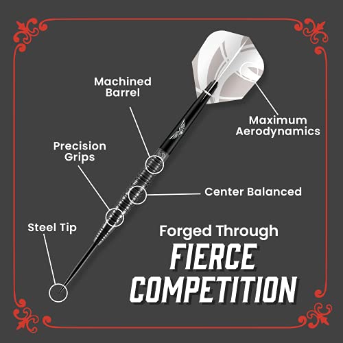 Shot سهام دارتس حديدية، زين ساتوري (22غ/ 24غ/ 25غ)، براميل من التنجستن بنسبة 90%، متوازنة في المنتصف لتحقيق أقصى ديناميكية هوائية، مجموعة دارت احترافية مصنوعة يدويًا ورحلات مصنوعة في نيوزيلندا، دارتس برأس معدني. - Image 3