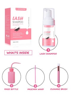 100ml Lash Shampoo for Lash Extensions 100ml Eyelash Extension Cleanser Rinse Bottle Sensitive and Non Irritation Lash Cleaning Kit for Eyelash Extensions Salon and Home Use - pzsku/ZA4F4884132213E895424Z/45/_/1692620495/a0358014-5fe6-4b0a-88a6-3fb4d9c3efb7