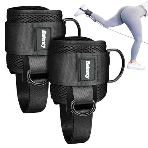 Balency Ankle Straps for Cable Machine Woman, Balency Padded Ankle Strap for Cable Machine Kickback, Cable Ankle Attachment for Gym, Ankle Cuff, Kickback Ankle Strap for Glute Workout, Leg Extensions - Image 1