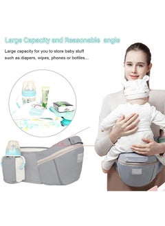 Beauenty Beauenty Multifunction Baby Strap Waist Stool Hip Seat Baby Carrier, Suitable For 0-36 Months Baby,6 in 1 Carrying Mode,Adjustable Size, Very Suitable For Hiking Shopping Trip (Grey)  - Image 4