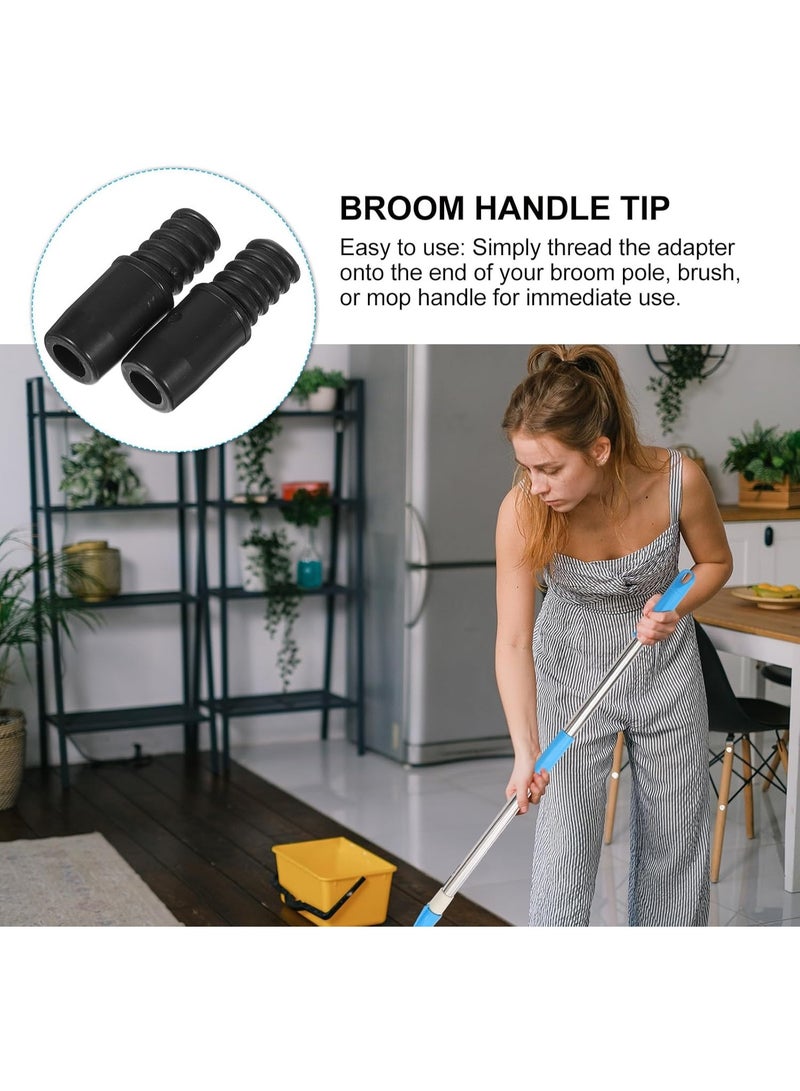 Universal Threaded Broom Handle Replacement Tip Durable Plastic Adapter For Mop And Squeegee Handles Secure Fit Design Compatible With Standard 22mm To 25mm Poles For Reliable Cleaning Tool Repair And Extension Use Pack Of 2 - Image 3