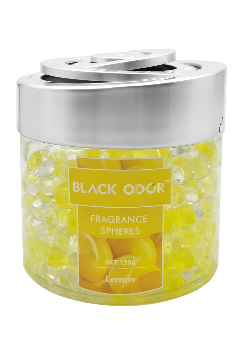 Combo - Buy 3PCS BLACK ODOR Lemon Fragrance Spheres Air Freshener, 130g Long-Lasting Fragrance For Home, Washroom, Wardrobes, Car Dashboard BO-10 - Image 2