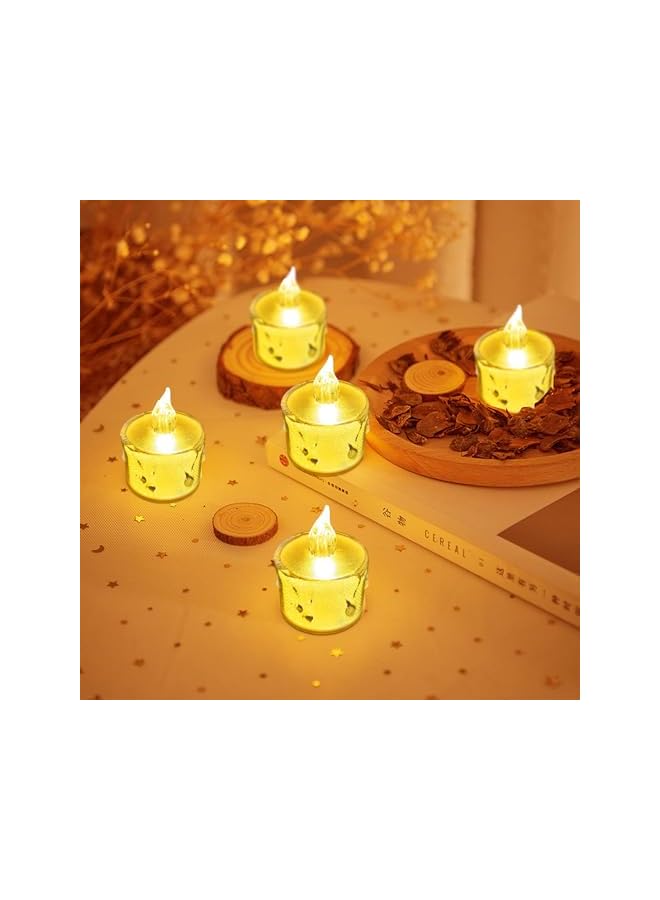 Green Tiger LED Tea Lights Candles, 24 Pack Flameless Led Tealights Battery Operated Fake Electric Candles Decoration for Party Wedding Birthday Mother's Day Gifts, Batteries Include - Image 2
