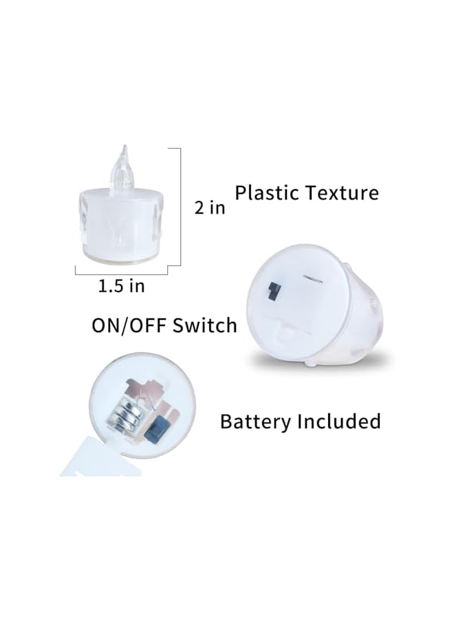 Green Tiger LED Tea Lights Candles, 24 Pack Flameless Led Tealights Battery Operated Fake Electric Candles Decoration for Party Wedding Birthday Mother's Day Gifts, Batteries Include - Image 3