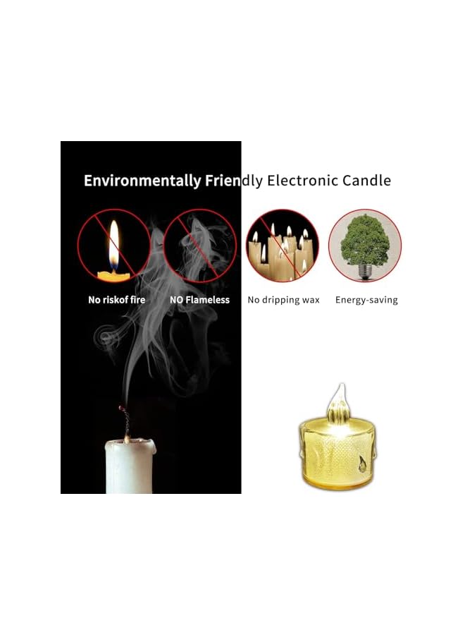 Green Tiger LED Tea Lights Candles, 24 Pack Flameless Led Tealights Battery Operated Fake Electric Candles Decoration for Party Wedding Birthday Mother's Day Gifts, Batteries Include - Image 4