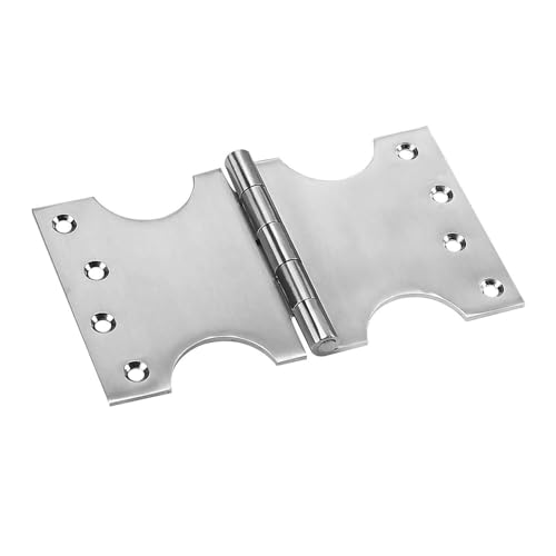 HARMONUS Premium Stainless Steel Door Parliament Hinges, Kabja for Door Parliament Cabinets, Welded Head Soft Movement Kabza 6 inch x 12 Gauge, 2.5 mm Thickness (Pack of 3 Pcs,Matt Finish) - Image 1