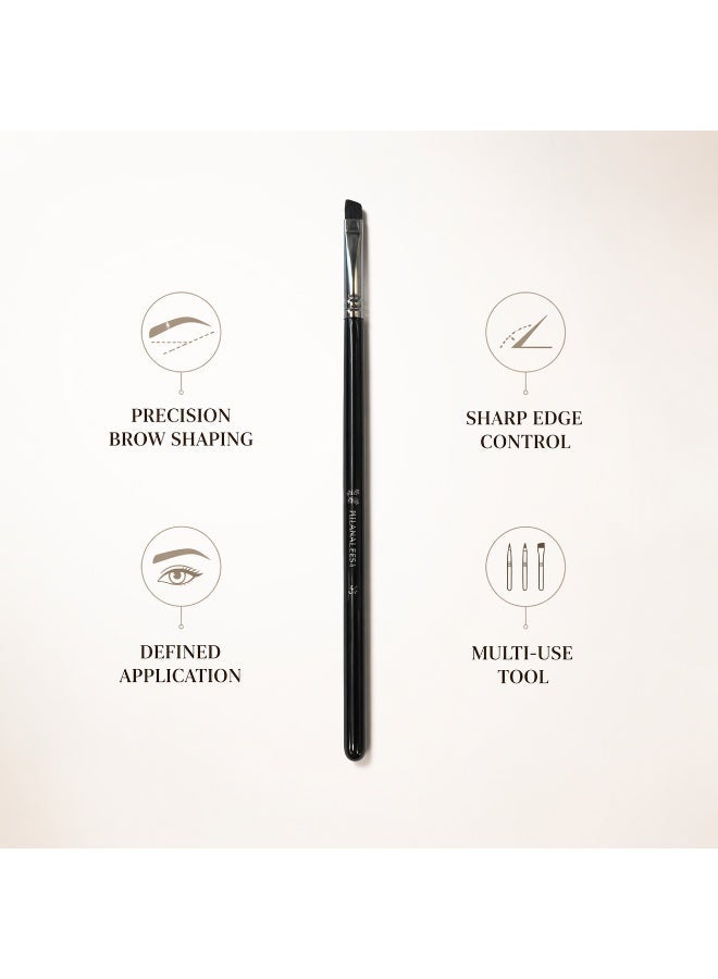 Precision Brow Brush – Angled Eyebrow Brush for Defining, Shaping & Filling – Thin Edge Makeup Brush for Pomade, Gel & Powder – Sharp Control, Hair-Like Strokes – Milana Leesa - Image 3