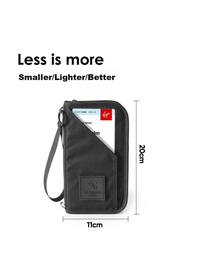 M Square M Square Anti-theft Passport Holder, Ticket And Document Organizer, Portable Bag, Rfid Travel Wallet, Waterproof For International Trips And Business Trips  - Image 3