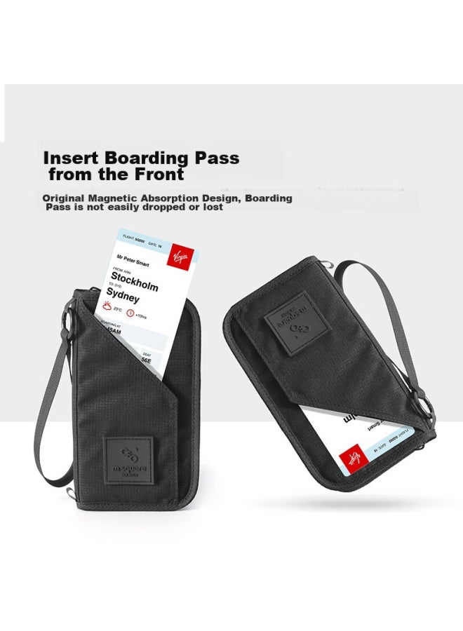 M Square M Square Anti-theft Passport Holder, Ticket And Document Organizer, Portable Bag, Rfid Travel Wallet, Waterproof For International Trips And Business Trips  - Image 1