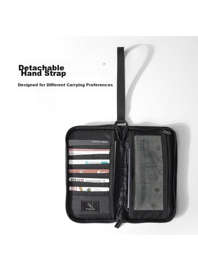 M Square M Square Anti-theft Passport Holder, Ticket And Document Organizer, Portable Bag, Rfid Travel Wallet, Waterproof For International Trips And Business Trips  - Image 2