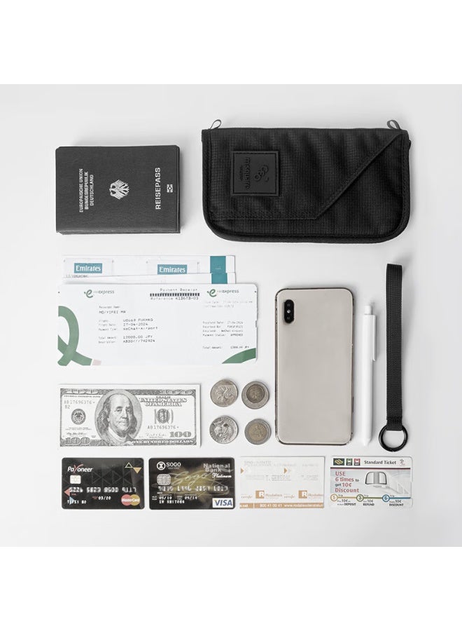 M Square M Square Anti-theft Passport Holder, Ticket And Document Organizer, Portable Bag, Rfid Travel Wallet, Waterproof For International Trips And Business Trips  - Image 4
