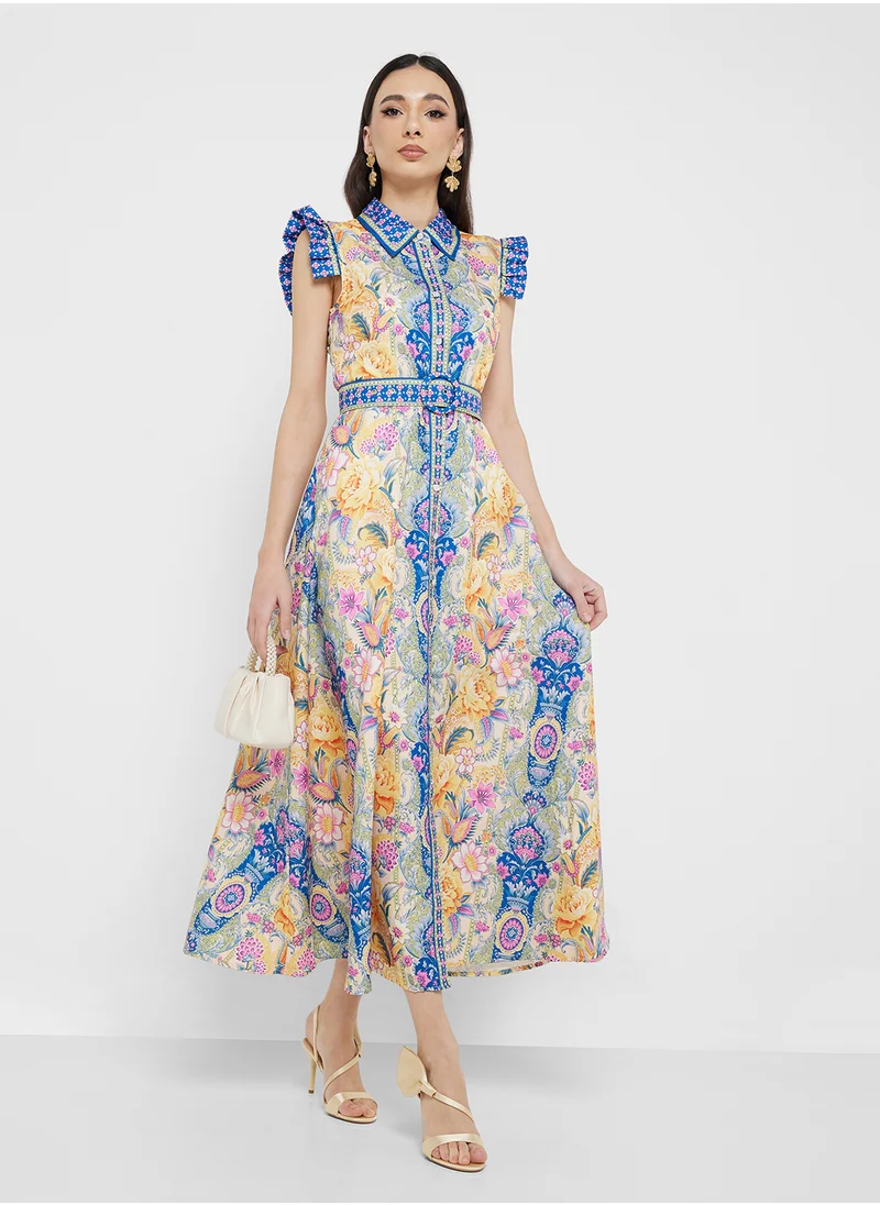 ELLA Abstract Print Dress