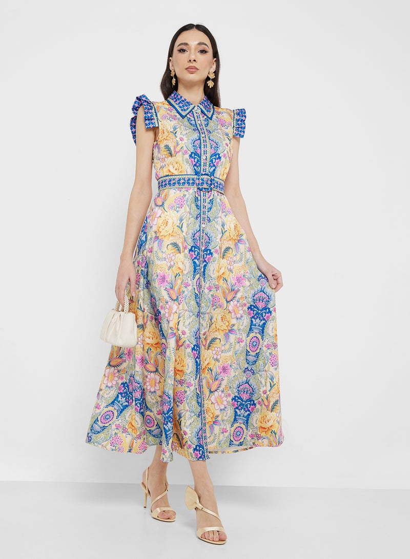ELLA Floral Printed Dress - Image 1