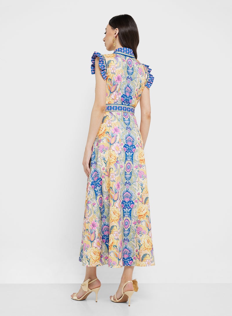 ELLA Floral Printed Dress - Image 2