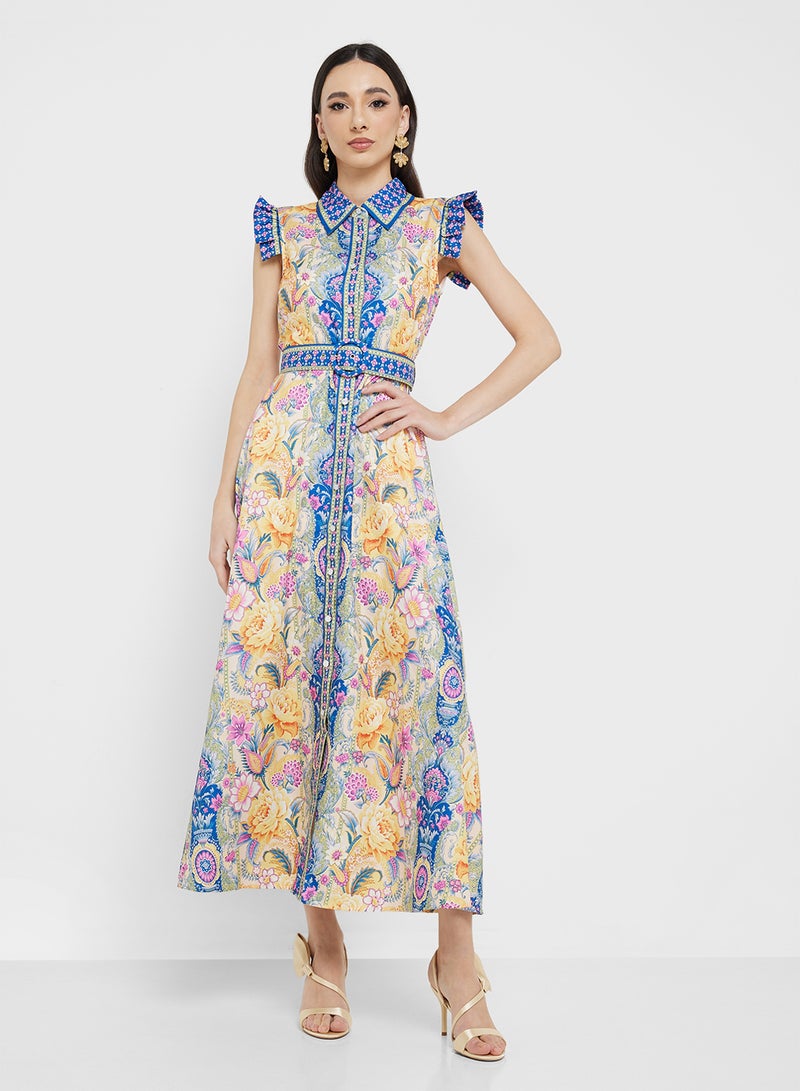 ELLA Floral Printed Dress - Image 4