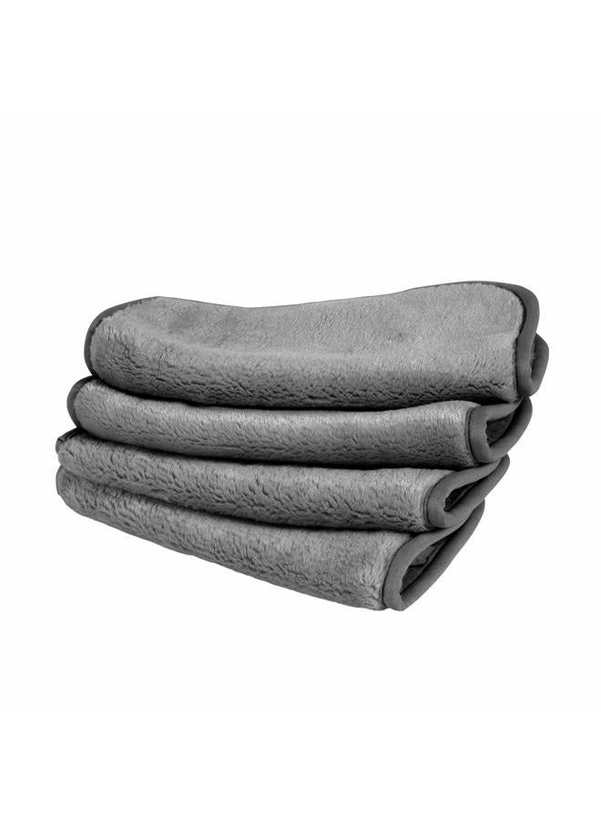 Eurow Makeup Removal Cleaning Cloth, 8 by 8 Inches, Gray, Pack of 4 - Image 2