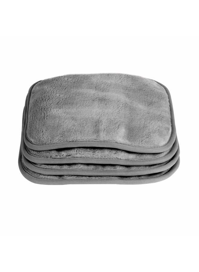 Eurow Makeup Removal Cleaning Cloth, 8 by 8 Inches, Gray, Pack of 4 - Image 3