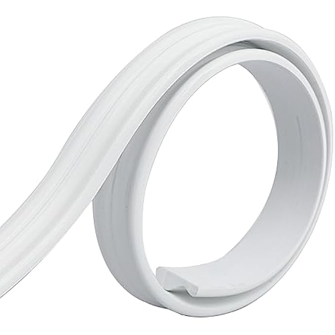 CEILING STRIPS, SELF-ADHESIVE TRIM STRIP, PEEL AND STICK, DIY HOME DECOR ON THE MIRROR FRAME OF THE CABINET DOOR, WALL, CEILING, FLOOR, CABINET, TILES, EDGES, TRIM (WHITE - 3 M) - Image 2