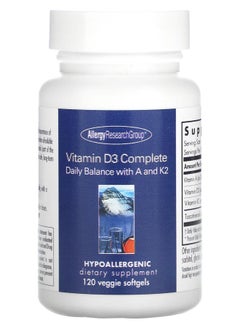 Allergy Research Group Vitamin D3 Complete 120 Veggie Softgels 